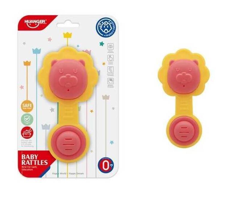 HUANGER Glodalica zvečka za bebe medo, 0M+ HE.0106, Žuta