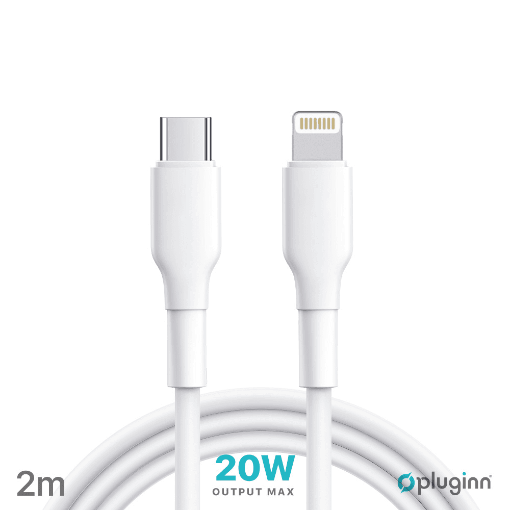 Pluginn PL-PDL Data kabl, Tip C na Lightning, 20W Bijela, 2m