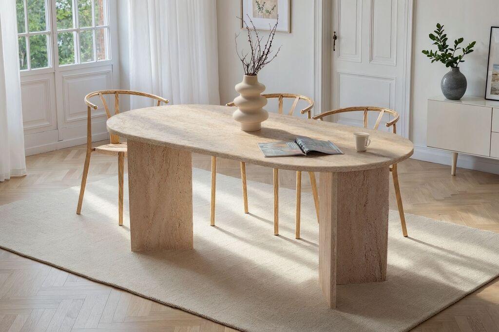 Nordure Trpezarijski sto Sablin, 180x75x89,5 cm, Krem