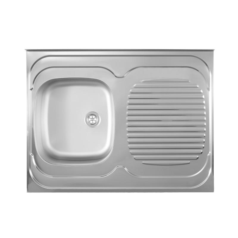 Metalac Standard L Jednodijelni sudoper-lijevi, Inox, fi 60, 800 x 600 mm