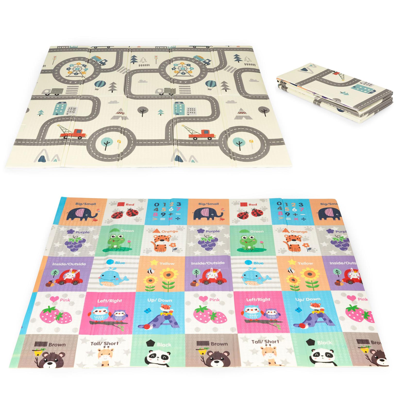 ECO TOYS Edukativna podloga s dva lica 178x198cm, Životinje