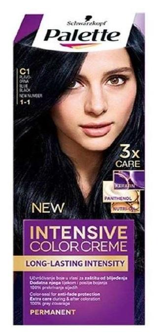 SCHWARZKOPF PALETTE ICC Boja za kosu C1 Plavo-crna + besplatna četkica