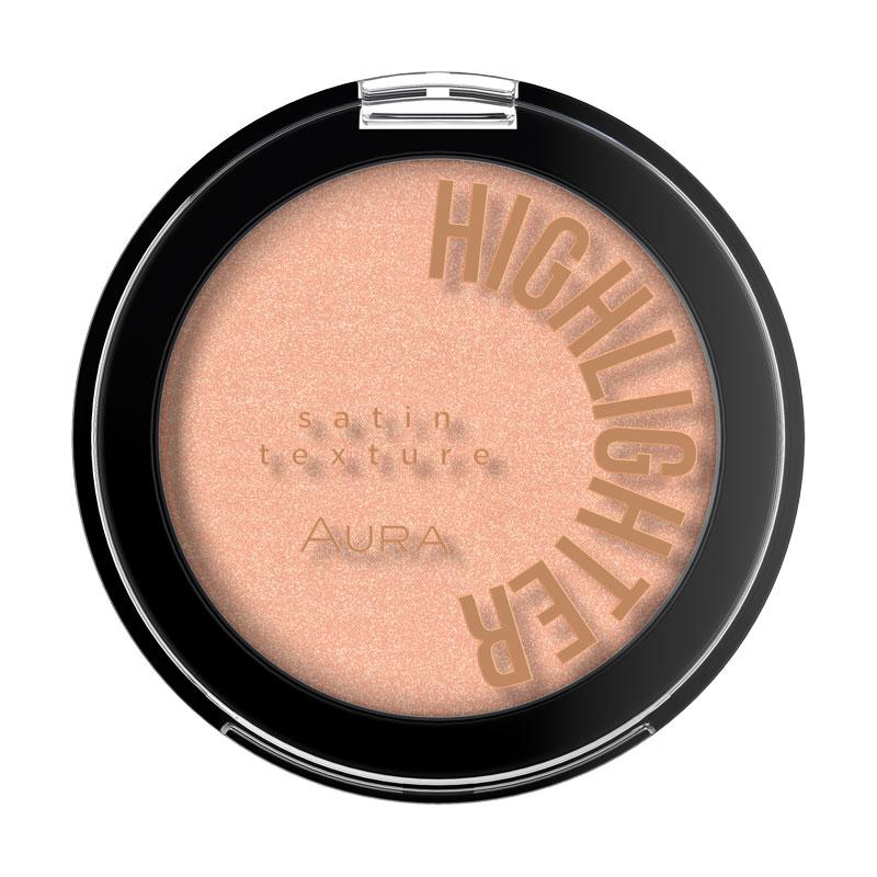 AURA Glorious Cheeks Nude Shimmer kompaktni puder s visokim sjajem 218