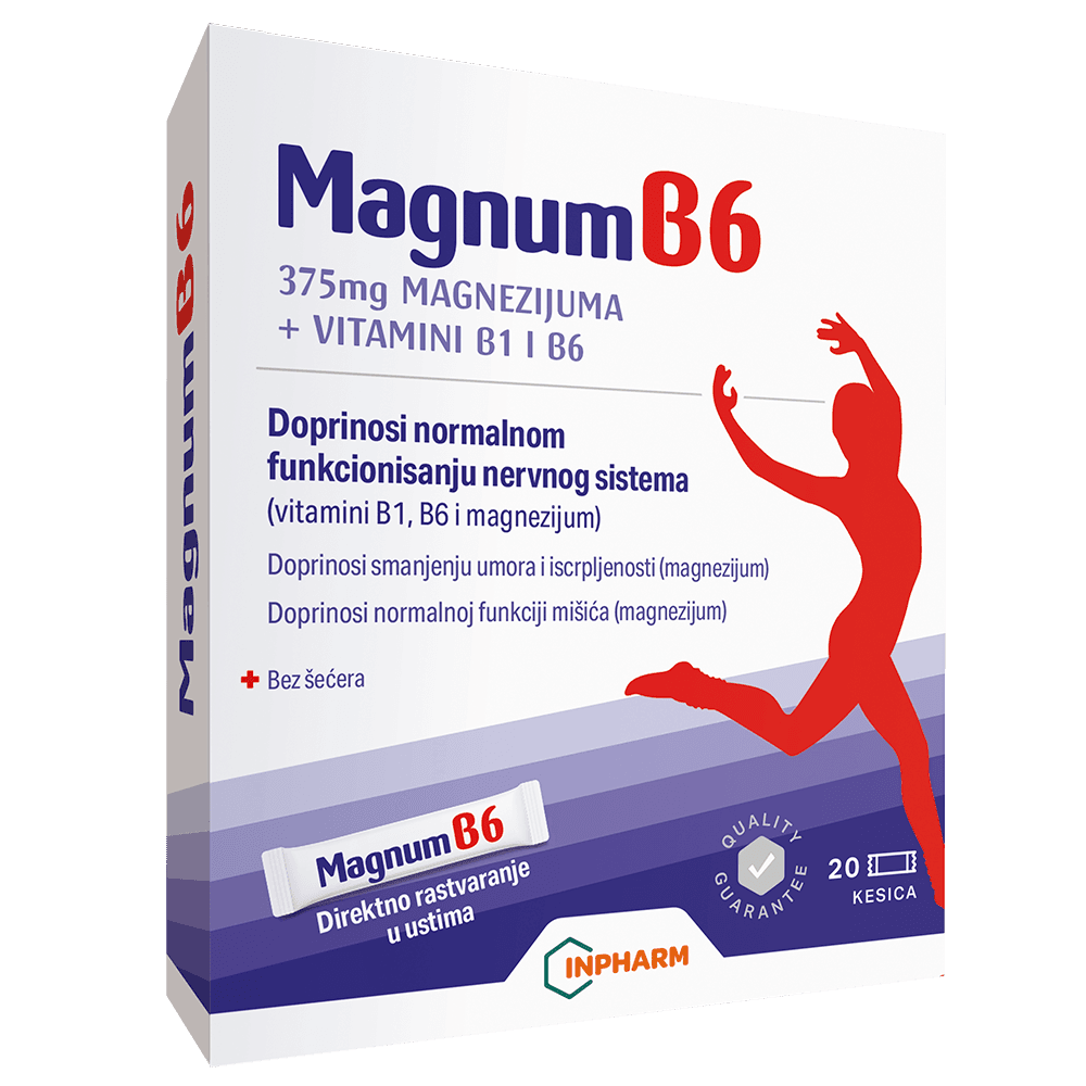 Inpharm MagnumB6 magnezijum, 20 vrećica